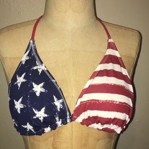 Patriotic string bikini top,size small.